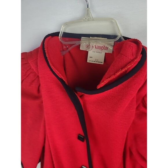 Vintage Vicky Vaughn 3/4 Dress 70's Fit and Flare Puffy Sleeves Jersey READ Desc - Picture 12 of 14